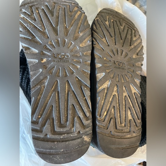 Sz 9 Classic Cardy Cardi sweater boots black moccasin style winter boot lounge - Picture 4 of 5